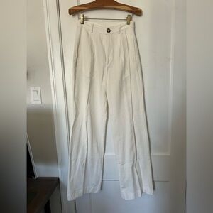 Showpo White High-Rise Wide Leg Trousers